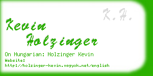 kevin holzinger business card